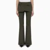 Courrèges Modular Overskirt Bootcut Pants In Green