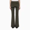 Courrèges Modular Overskirt Bootcut Pants In Green