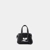Courrèges Mini Bowling Bag - Courreges - Leather - Black In Black