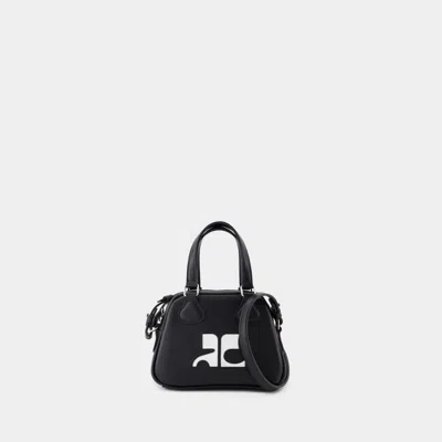 Courrèges Mini Bowling Bag - Courreges - Leather - Black