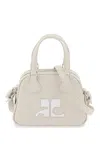 Courrèges Reedition Mini Top Case In Mastic Gray In Mastic Gray (grey)