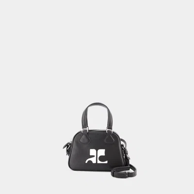 Courrèges Reedition Mini Bowling Bag - Courreges - Leather - Black