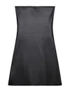 Courrèges Strapless Mini Dress With Back Strap Detail In Black