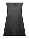 Courrèges Strapless Mini Dress With Back Strap Detail In Black
