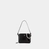 Courrèges Mini Chained High-shine Purse In Black