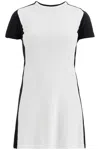 Courrèges Mini Contrast Frame Dress In Heritage White/black (white)