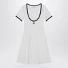 Courrèges Ribbed Cotton Mini Dress With Logo Embroidery