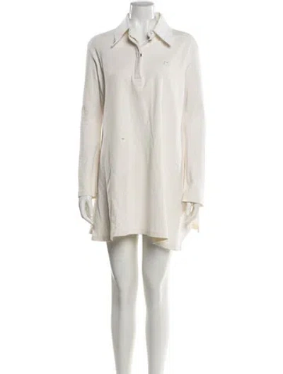 Pre-owned Courrèges Mini Dress In Neutral