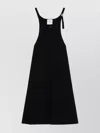 Courrèges Mini Dress With Ribbed Texture And Adjustable Strap In Black