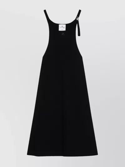 COURRÈGES MINI DRESS WITH RIBBED TEXTURE AND ADJUSTABLE STRAP