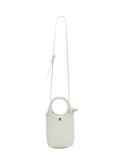 Courrèges Courreges Mini Elegant Leather Handbag In Blue