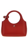 Courrèges Holy Day Mini Leather Top Handle Bag In Red