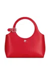 Courrèges Holy Day Mini Leather Top Handle Bag In Rot