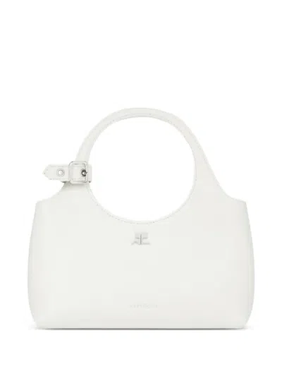 Courrèges Courregès Mini Holy Leather Shoulder Bag In White