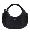 Courrèges Mini Holy Leather Tote Bag In Black