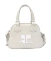 Courrèges Reedition Mini Top Case In Mastic Gray In White