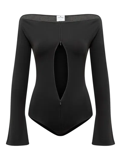 Courrèges Courreges Mini Mock Neck Jerseytop In Black