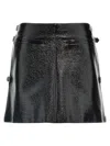 Courrèges Mini Multi Sangle Vinyl' Skirt In Black