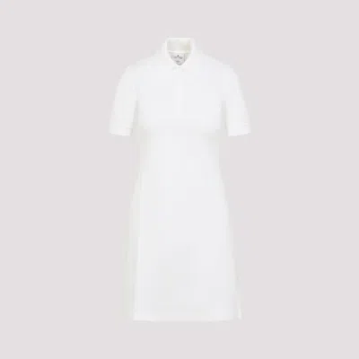 Courrèges Mini Piqué Polo Dress In White