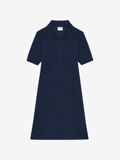 Courrèges Mini Polo Dress In Black