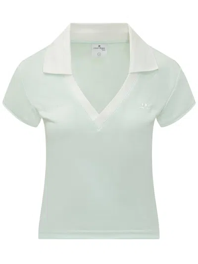 Courrèges Courreges Sports Cropped Polo In Green