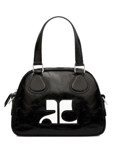 Courrèges Mini Reedition Bowling Bag In Black