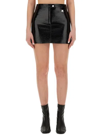 Courrèges Mini Reedition Skirt In Black