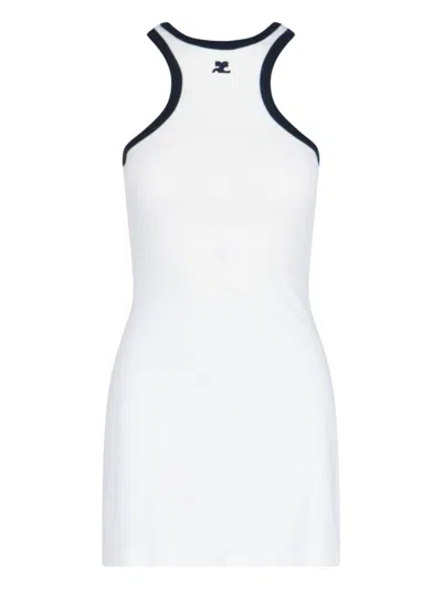 COURRÈGES MINI SHEATH DRESS - WHITE