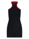 Courrèges Courreges Black Cotton Mini Dress In Black  
