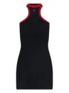 Courrèges Courreges Black Cotton Mini Dress In Blackruby