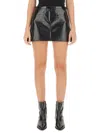 Courrèges Black Mini Skirt With Structured Silhouette