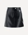 Courrèges Courreges Re-edition Vinyl Effect Mini Skirt Women In Black