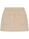 Courrèges Courreges Women Mini-skirt 2-pockets Twill In Beige