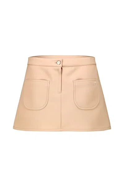 COURRÈGES MINI-SKIRT 2-POCKETS TWILL