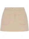 Courrèges Courreges Women Mini-skirt 2-pockets Twill In Sand