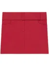 Courrèges Belted Mini Skirt Pockets In Red