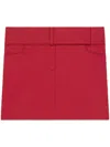 Courrèges Belted Mini Skirt Pockets In Red