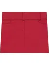 Courrèges Belted Mini Skirt Pockets In Ruby