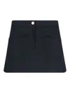 Courrèges 2-pocket Twill Mini Skirt In Black