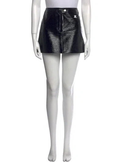 Pre-owned Courrèges Mini Skirt In Black