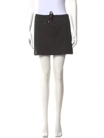 Pre-owned Courrèges Mini Skirt In Black