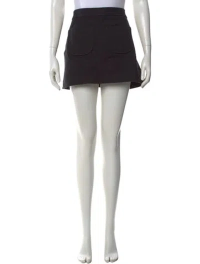 Pre-owned Courrèges Mini Skirt In Black