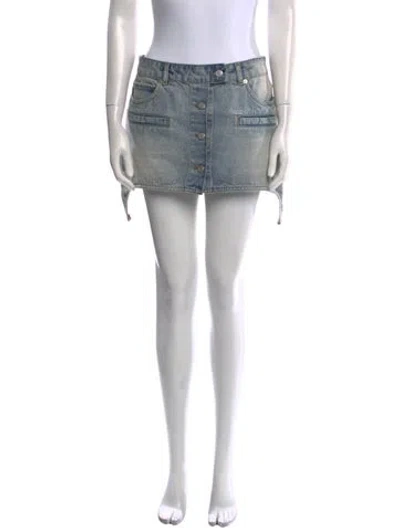 Pre-owned Courrèges Mini Skirt In Blue