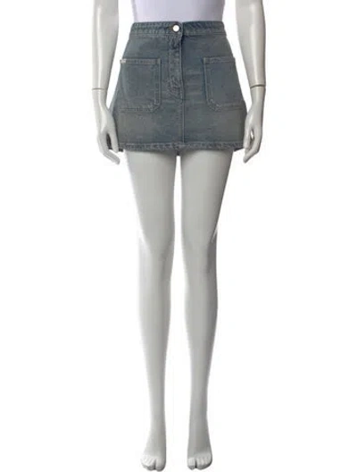 Pre-owned Courrèges Mini Skirt In Blue