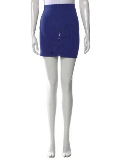 Pre-owned Courrèges Mini Skirt In Blue