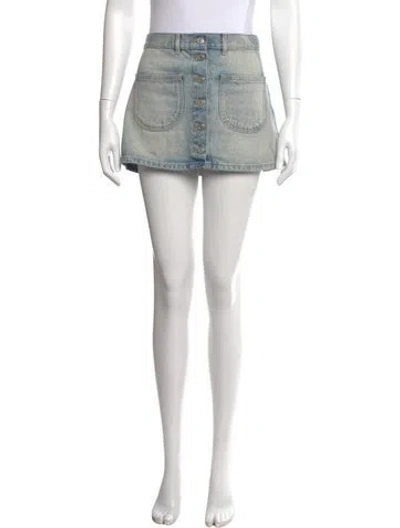 Pre-owned Courrèges Mini Skirt In Blue