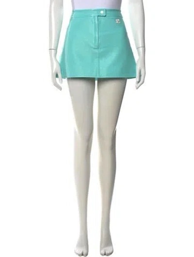 Pre-owned Courrèges Mini Skirt In Blue