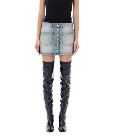 Courrèges Courreges Woman Denim Skirt Blue Size 10 Cotton