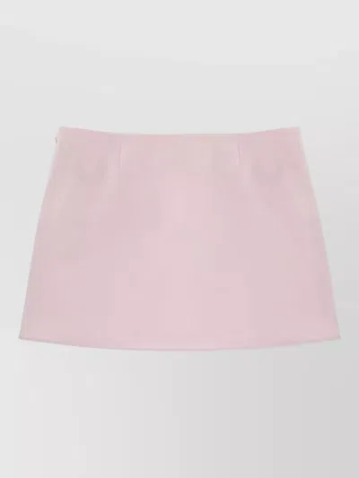 Courrèges Mini Skirt Button Detail Back Pockets In Purple