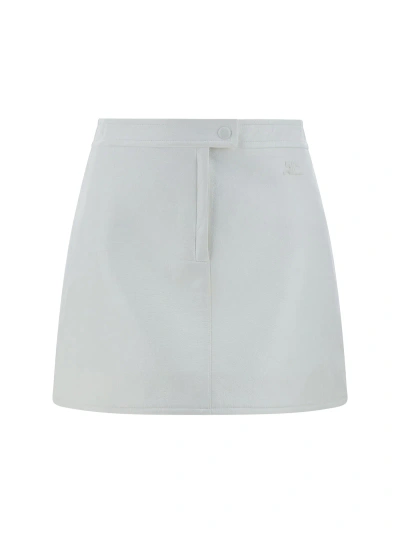 Courrèges Mini Skirt In Heritage White